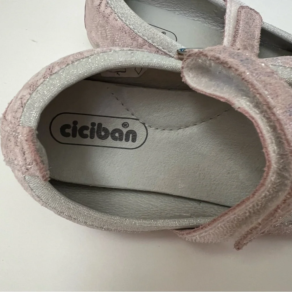 Ciciban|Kids Girls Glittery Pink Mary Jane Flats -Size 11